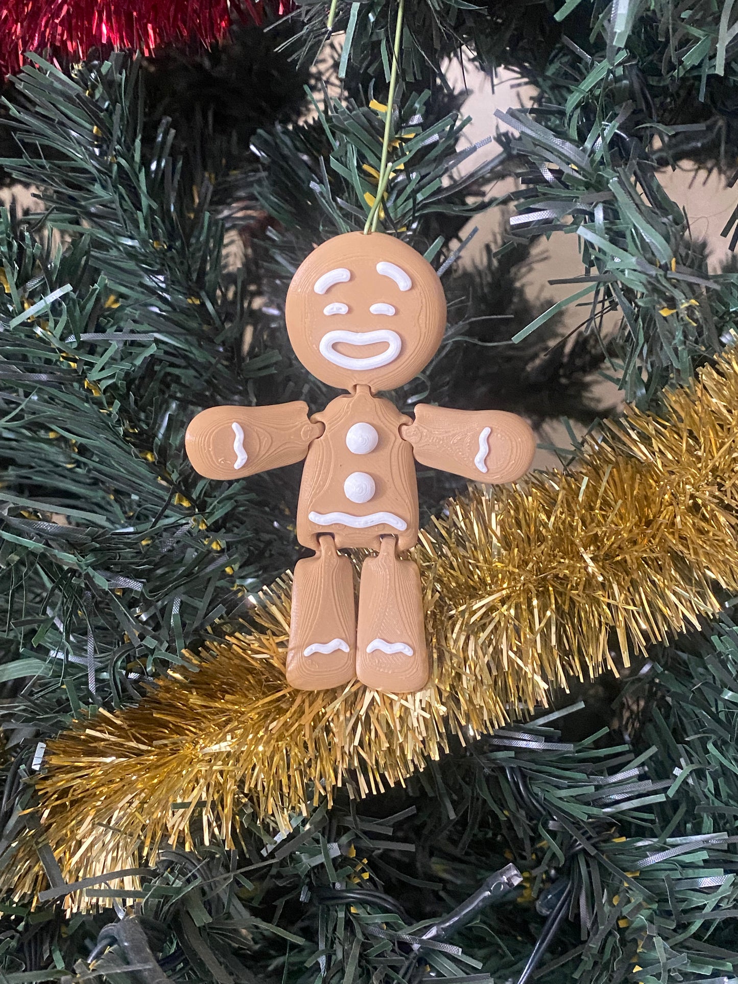 Flexi Gingerbread Man Ornament- Bread: Light Brown