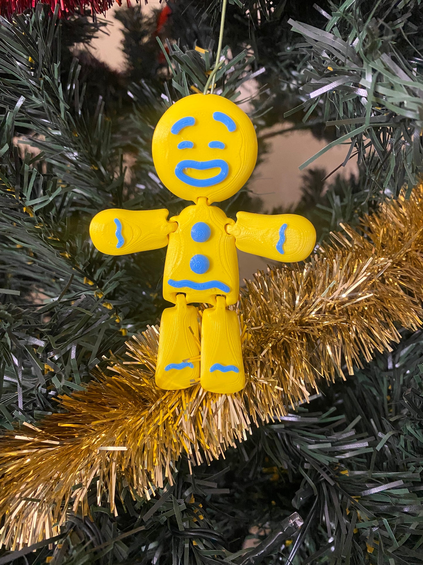 Flexi Gingerbread Man Ornament- Bread: Yellow