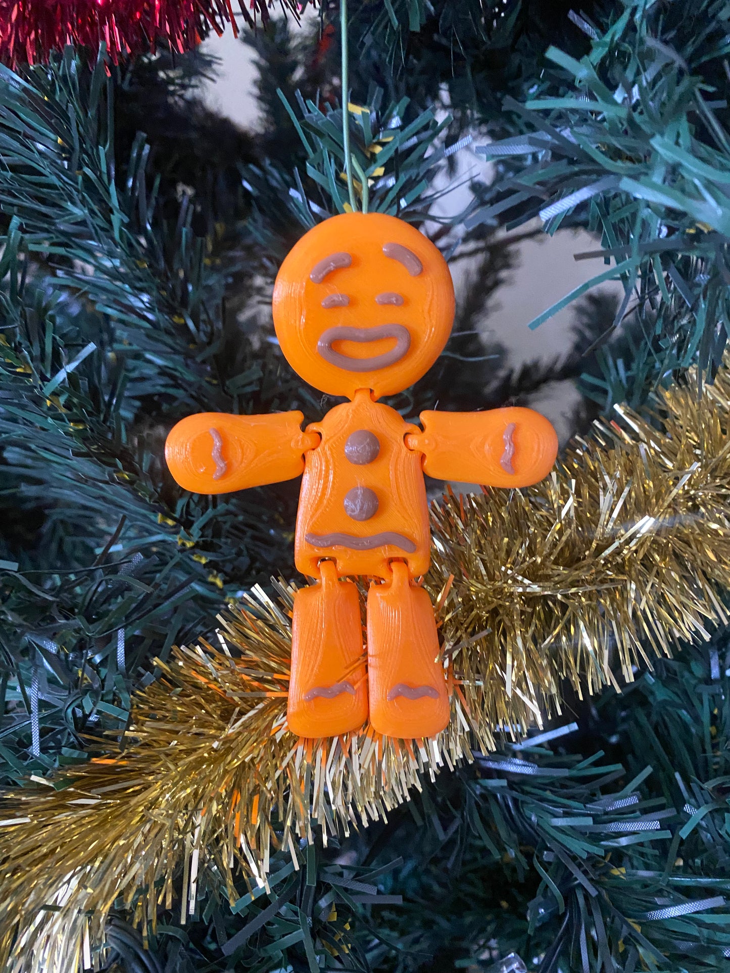 Flexi Gingerbread Man Ornament- Bread: Orange