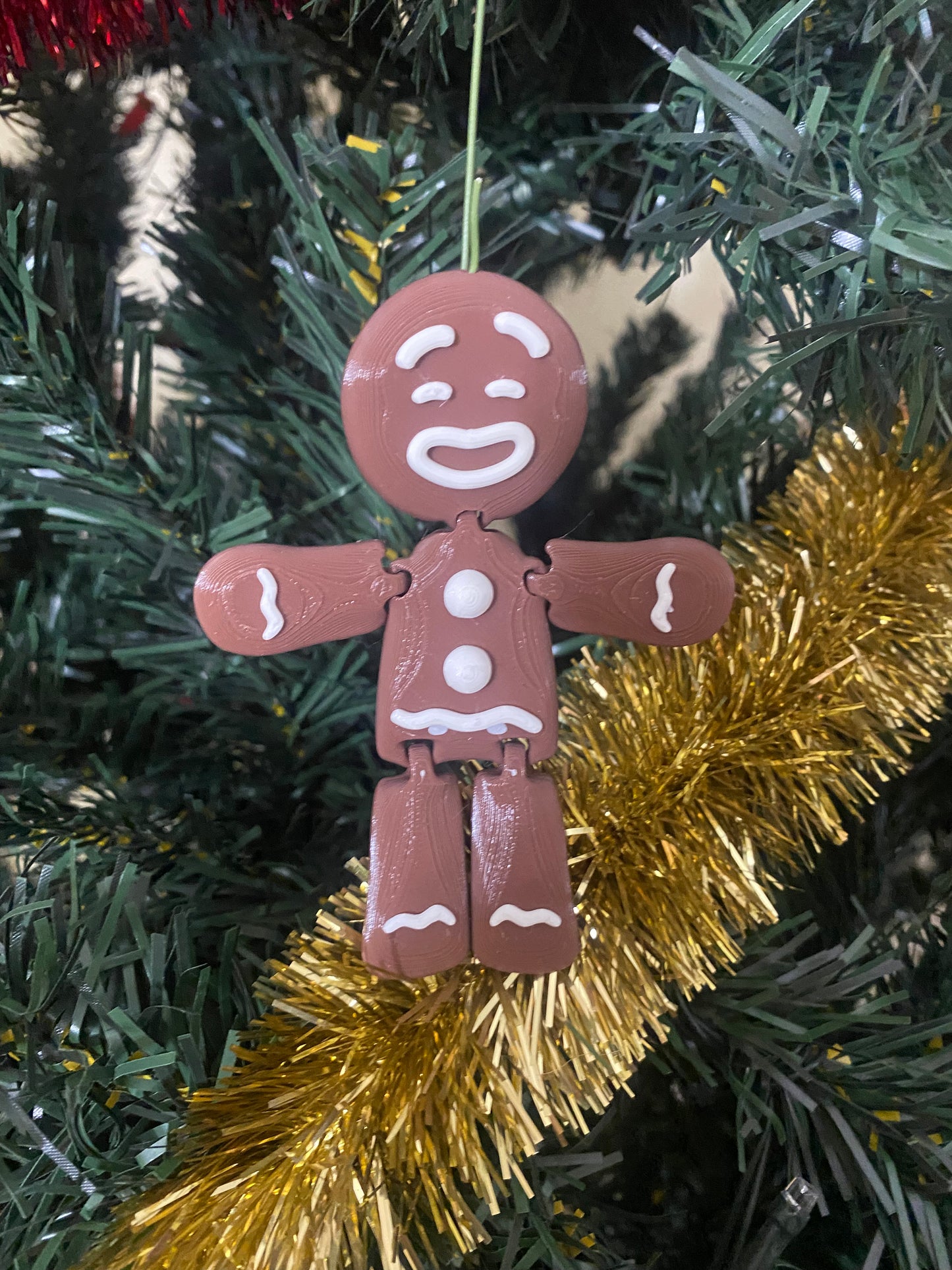 Flexi Gingerbread Man Ornament- Bread: Brown