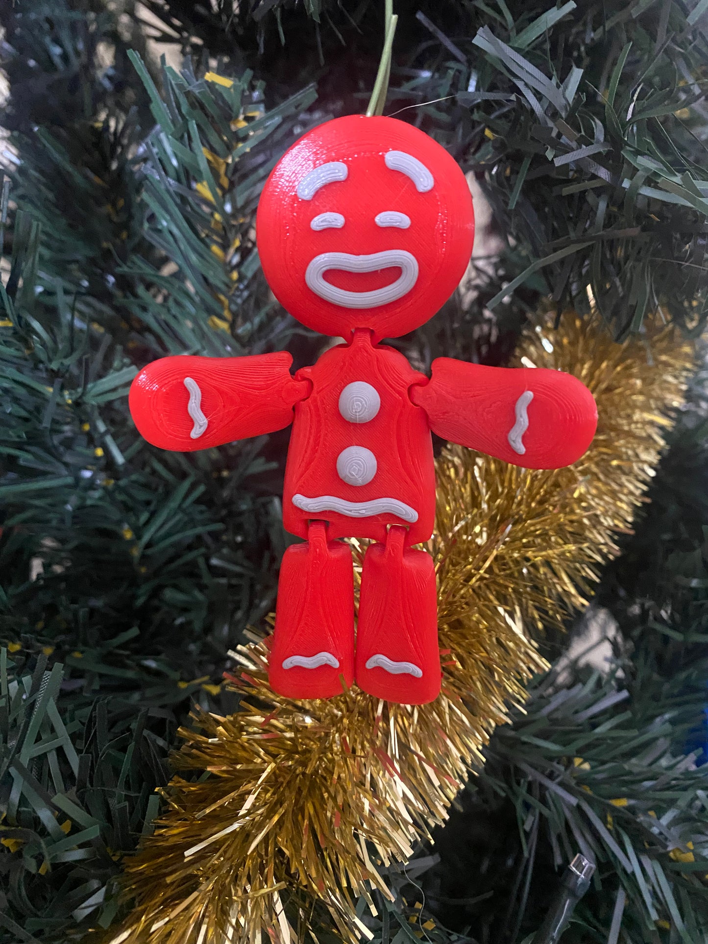 Flexi Gingerbread Man Ornament- Bread: Red