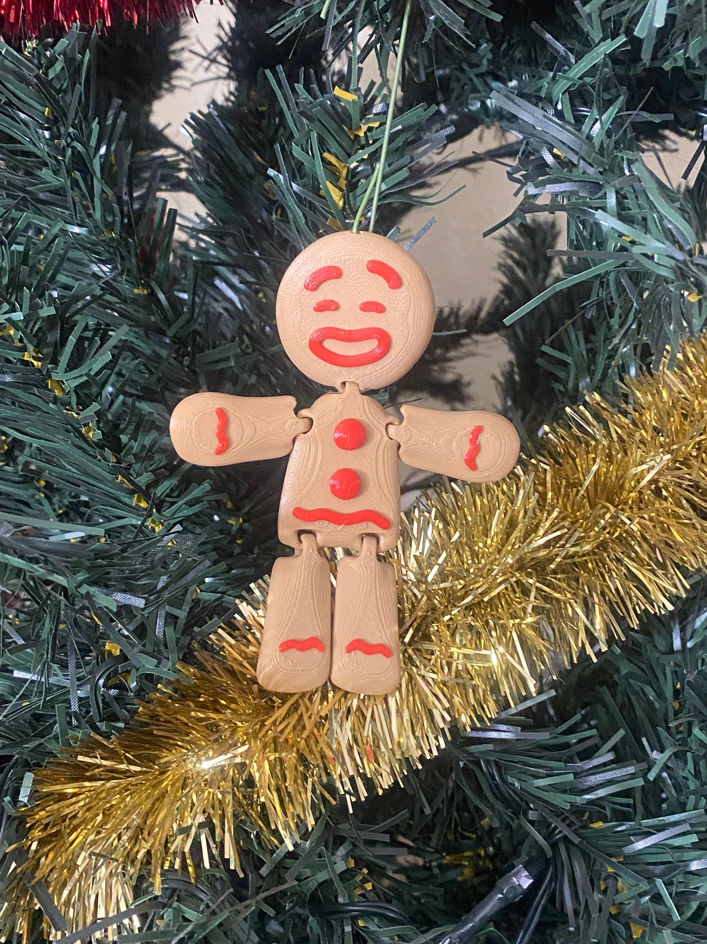 Flexi Gingerbread Man Ornament- Bread: Light Brown